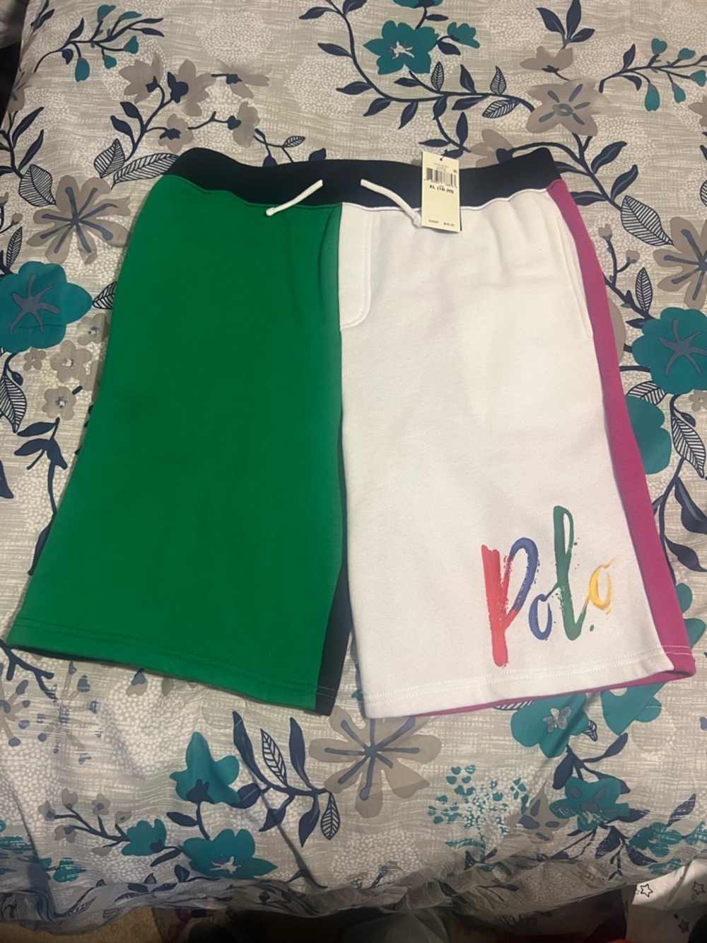 NWT! Boy’s Polo by Ralph Lauren Colorblock Logo Athletic Shorts size XL (18-20)
